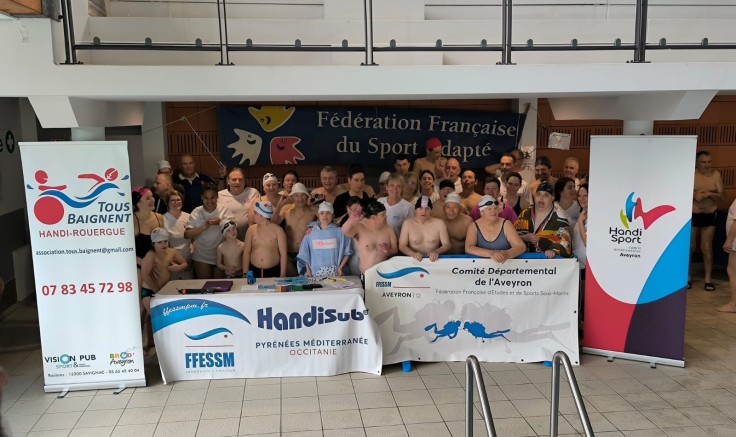 Matinée Handisub du 15 mars 2025 organisée par le CODEP12 et l&#039;association Tous Baignent à Villefranche de Rouergue